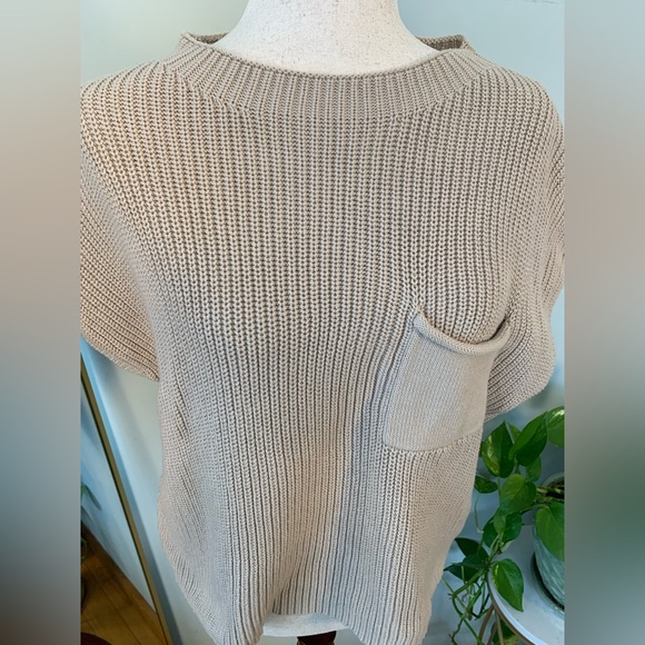 LILLusory Knitted Cotton Pullover Sleeveless Pocket Sweater Ribbed XL - Picture 2 of 10